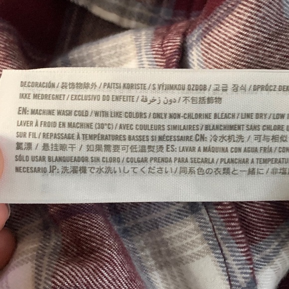 Abercrombie & Fitch Plaid Boyfriend Shirt XS - Picture 4 of 6